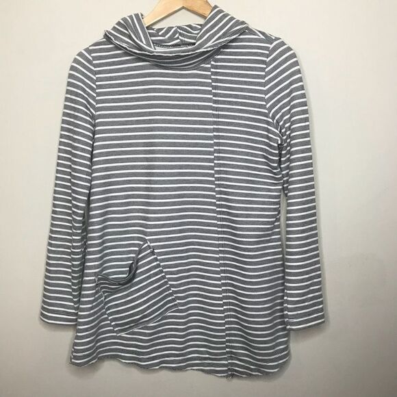 Soft Surroundings Sz XS Striped Asymmetrical Tunic - Picture 2 of 5